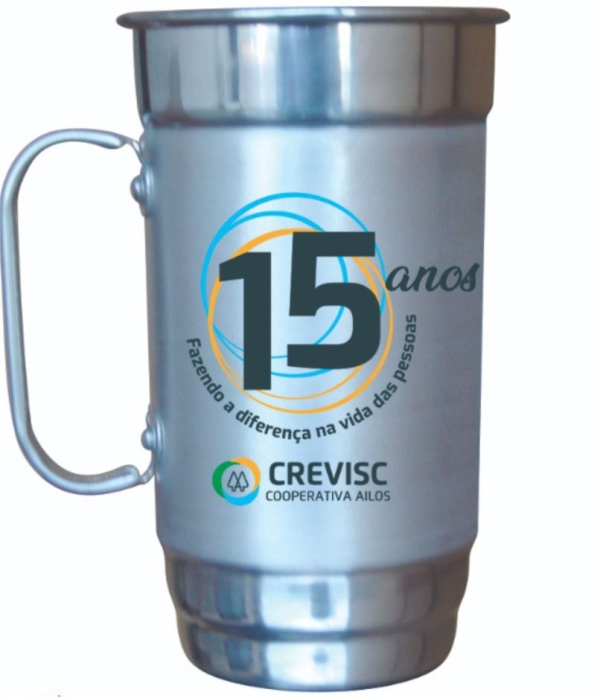 Caneca Alumínio Personalizada Logo Empresa