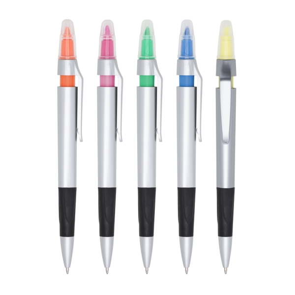 Caneta Plástica Marca Texto Personalizada Logo Empresa