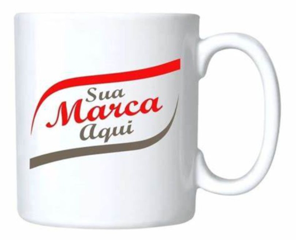Caneca Cerâmica Branca Importada PREMIUM 325 ML Personalizada.
